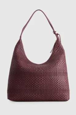 Nina Leather Weave Hobo Bag