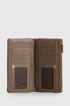 RFID Daisy Leather Large Wallet