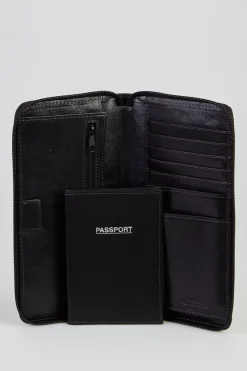 RFID Leather Passport Wallet