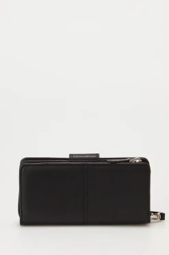 RFID Leather Zip Around Wallet