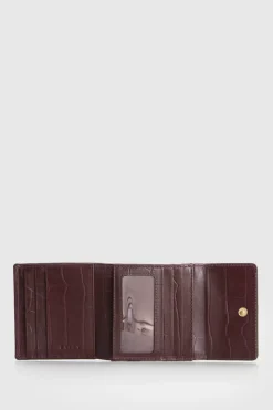 RFID Lila Croc Emboss Lea Wallet