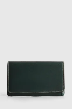 RFID Maya Leather Large Clutch
