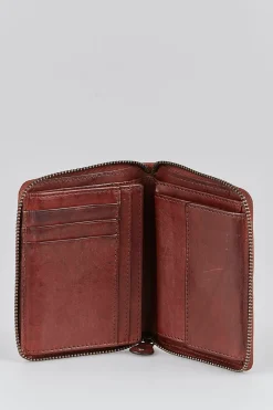 RFID Roy Leather Zip Wallet