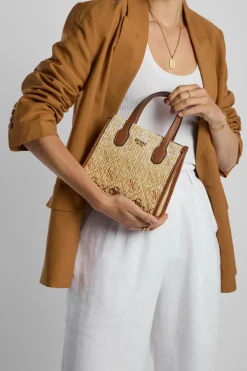 Silvana Straw Mini Tote Bag