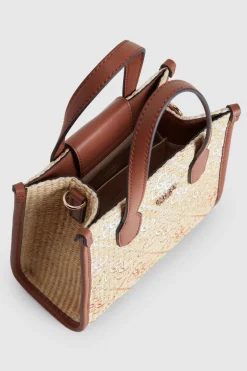 Silvana Straw Mini Tote Bag