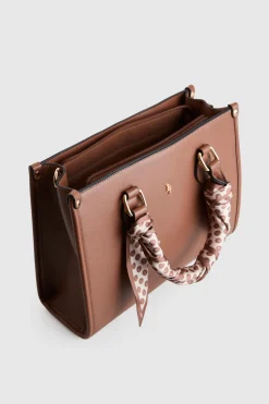 Small Tote Bag With Scarf