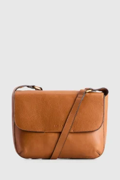 Sofia Leather Flap Crossbody Bag